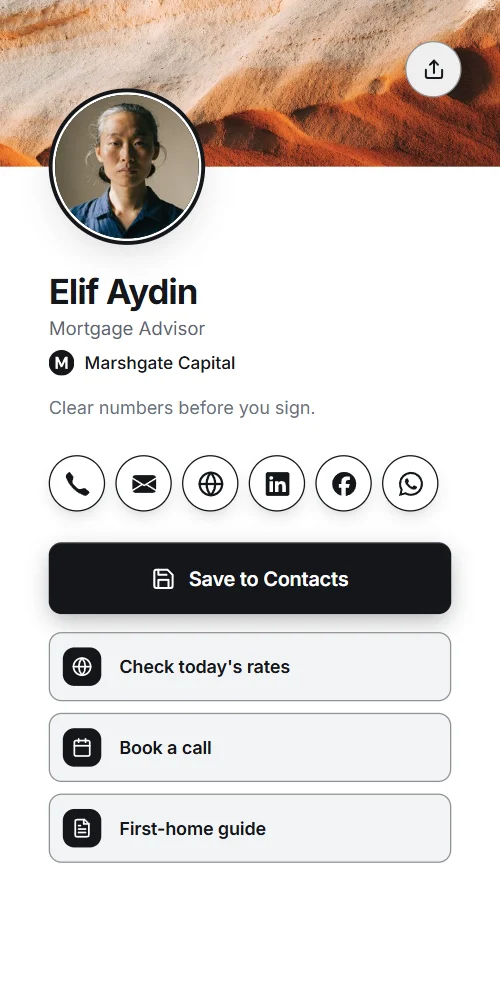 An example card: Elif Aydin