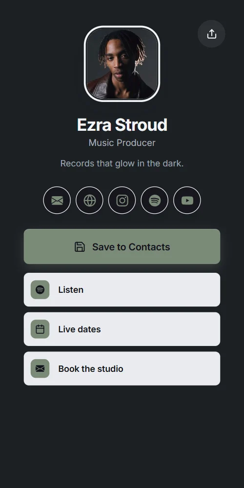 An example card: Ezra Stroud